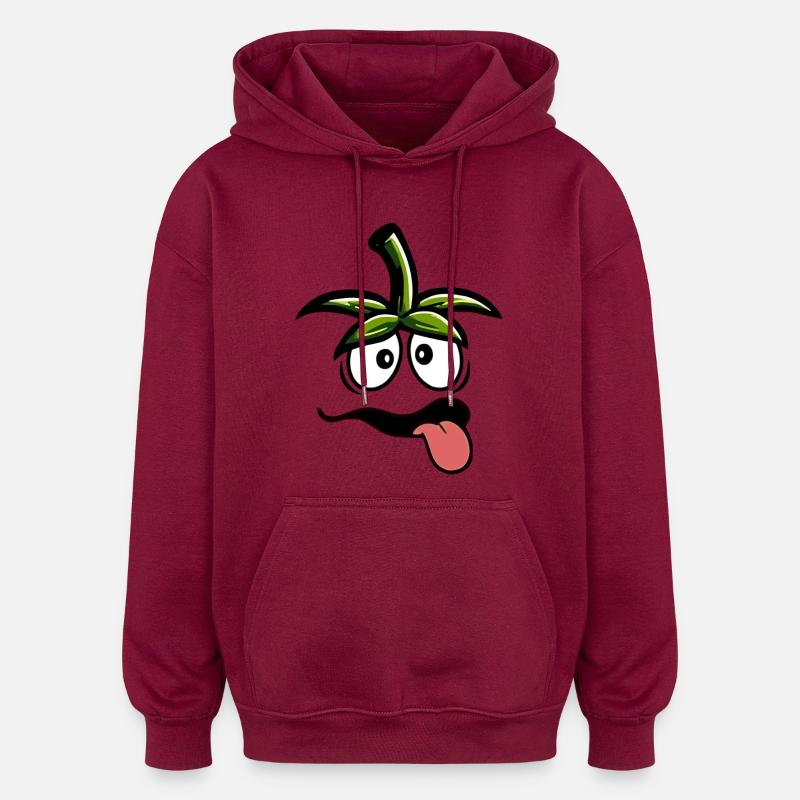 Déguisement de carnaval drôle de tomate - Sweat à capuche oversize unisexe - bordeaux