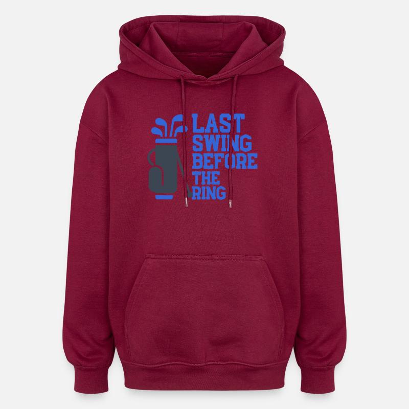 Dernier coup avant le ring - Sweat à capuche oversize unisexe - bordeaux