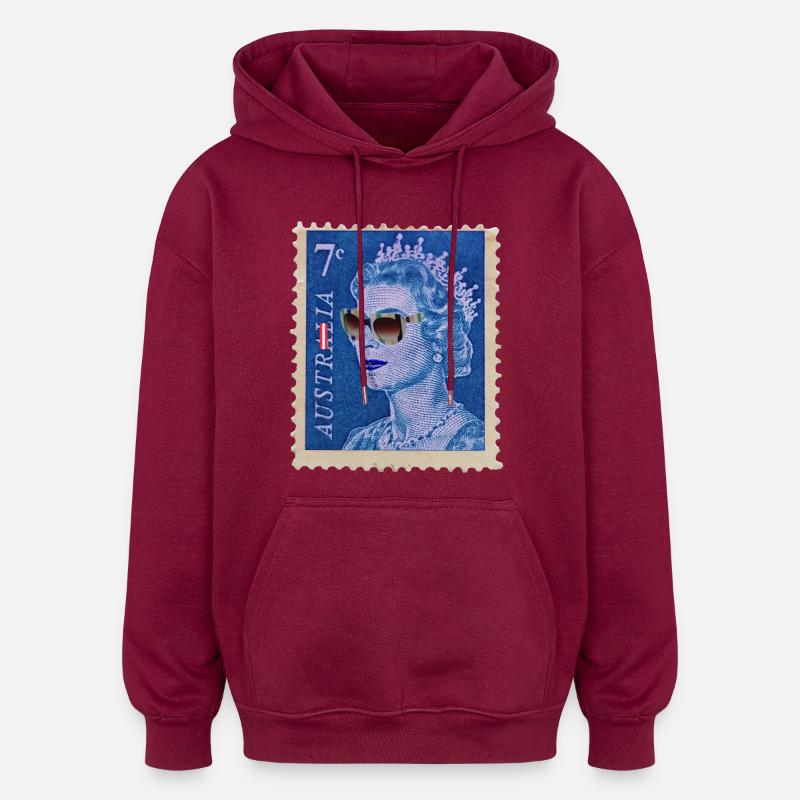 Autriche (timbre) - Sweat à capuche oversize unisexe - bordeaux