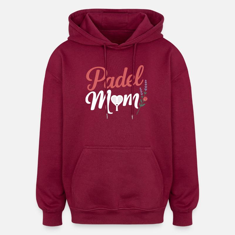 Padel Mama - Oversized Unisex Hoodie - Burgunderrot
