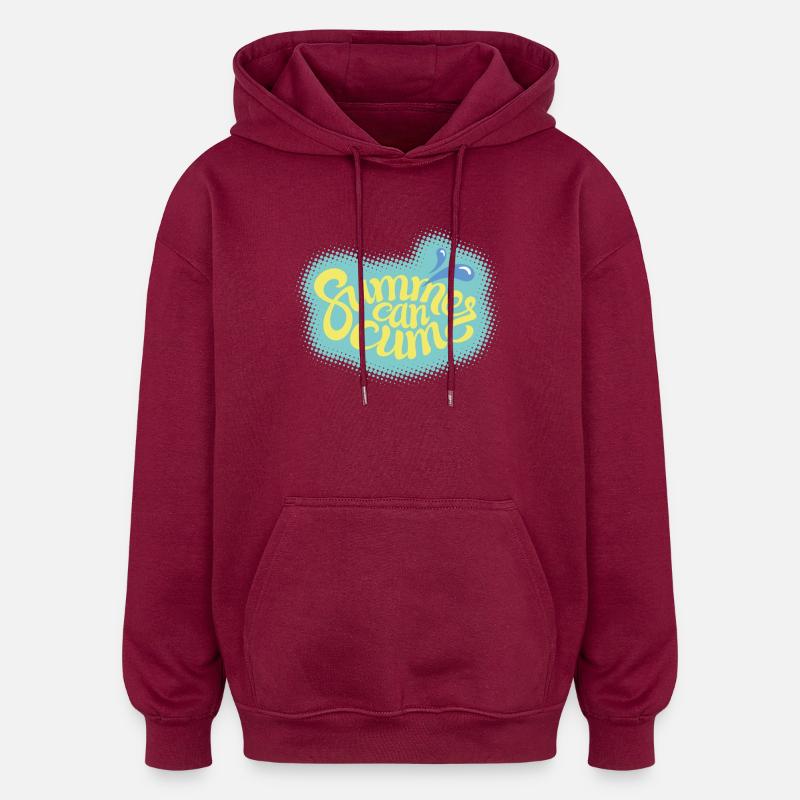 Ambiance estivale chaude – Déclaration de l’été - Sweat à capuche oversize unisexe - bordeaux