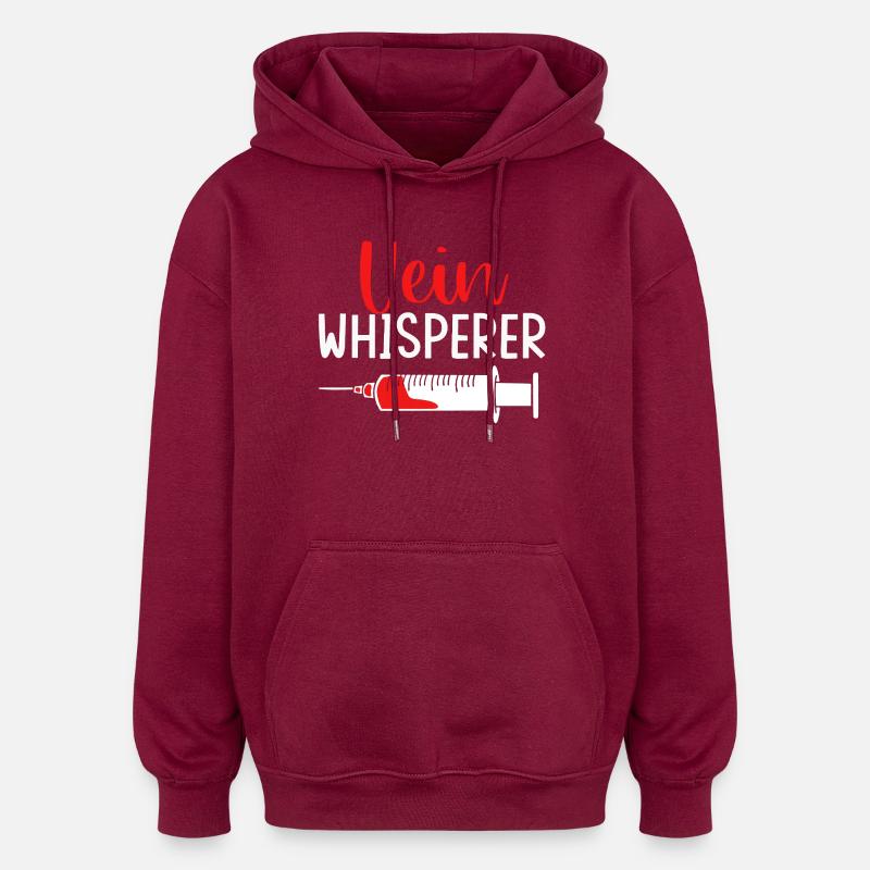 Blutspender Blut Blutspende - Oversized Unisex Hoodie - Burgunderrot