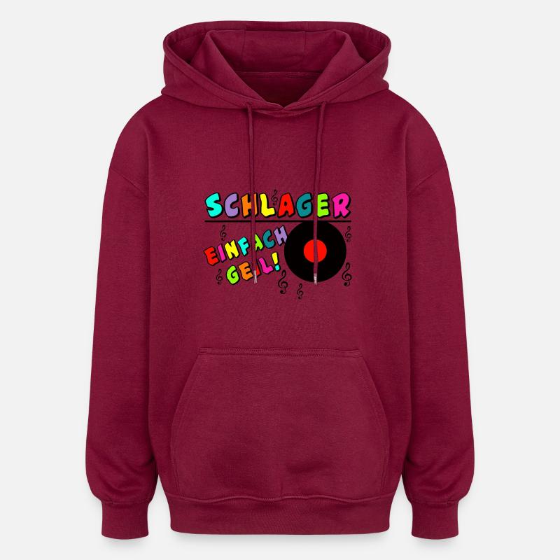 Schlager einfach geil ............................ - Sweat à capuche oversize unisexe - undefined