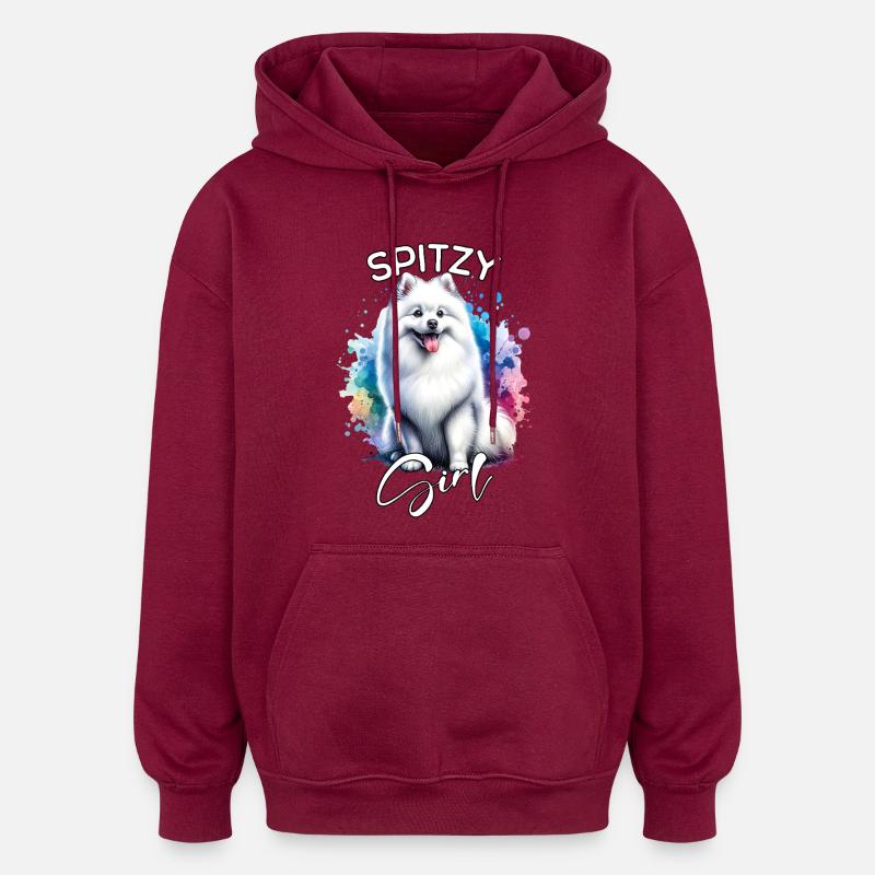 Spitz Fille Spitz - Sweat à capuche oversize unisexe - bordeaux
