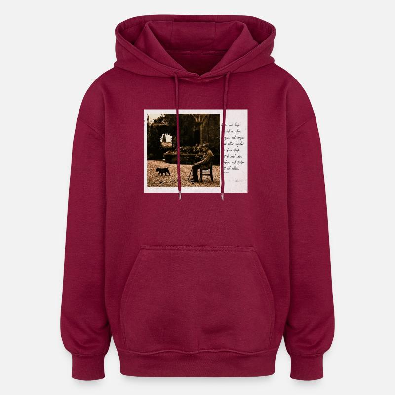 lebensabend theodor storm - Oversized Unisex Hoodie - Burgunderrot