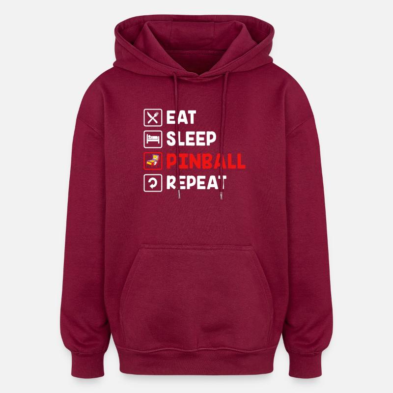 Pinball Flipper - Oversized Unisex Hoodie - Burgunderrot