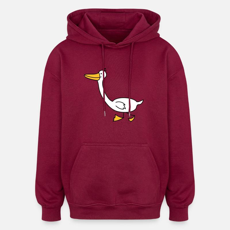 drôle d'oie - Sweat à capuche oversize unisexe - bordeaux