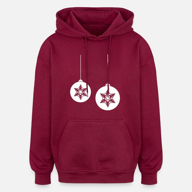 Weihnachtskugel stern 2 - Oversized Unisex Hoodie - Burgunderrot