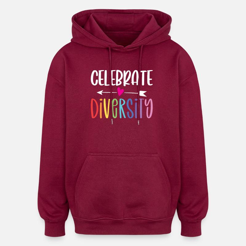 LGBT-Pride-Monat – Vielfalt feiern - Oversized Unisex Hoodie - Burgunderrot