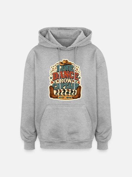 LINE DANCE ROW CAPTAIN - Oversized Unisex Hoodie - burgundy