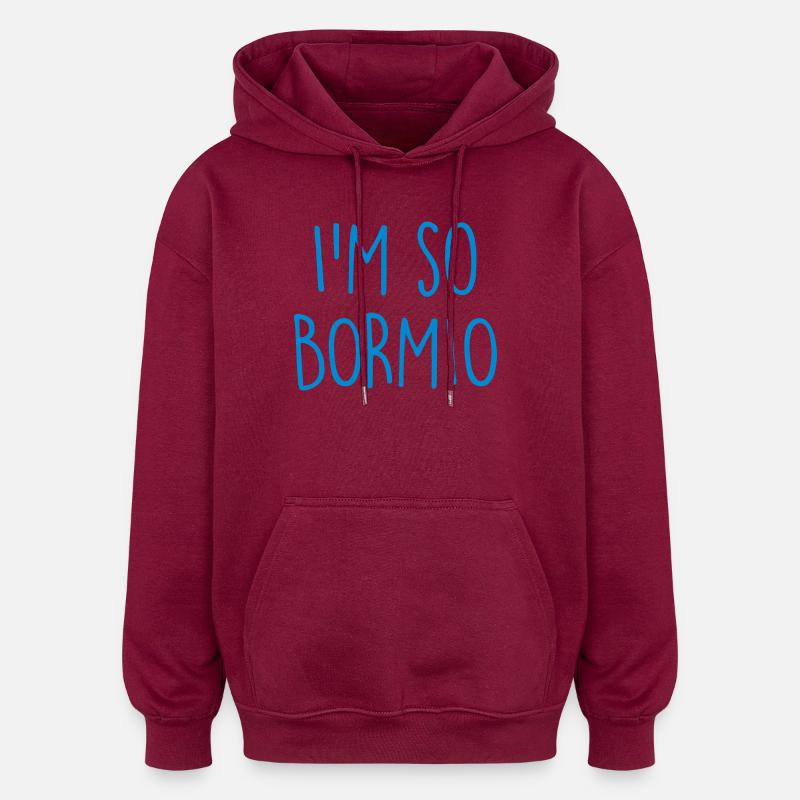 Bormio - Sweat à capuche oversize unisexe - bordeaux