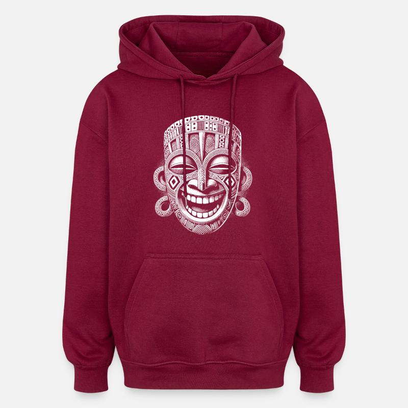 Masque - Sweat à capuche oversize unisexe - bordeaux