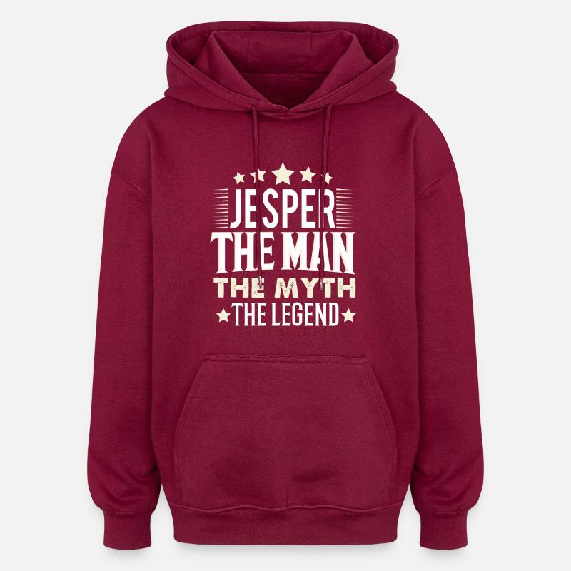 Jesper - Sweat à capuche oversize unisexe - bordeaux