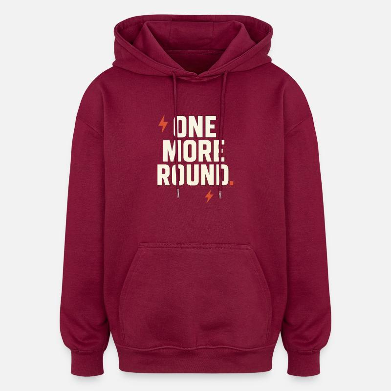 un tour de plus - Sweat à capuche oversize unisexe - bordeaux