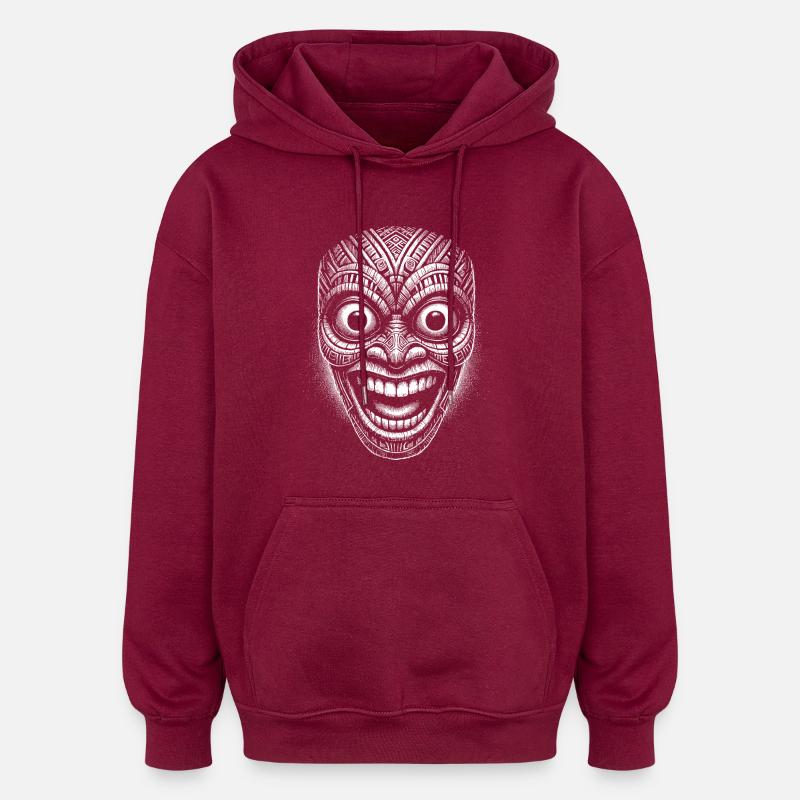 masque - Sweat à capuche oversize unisexe - bordeaux