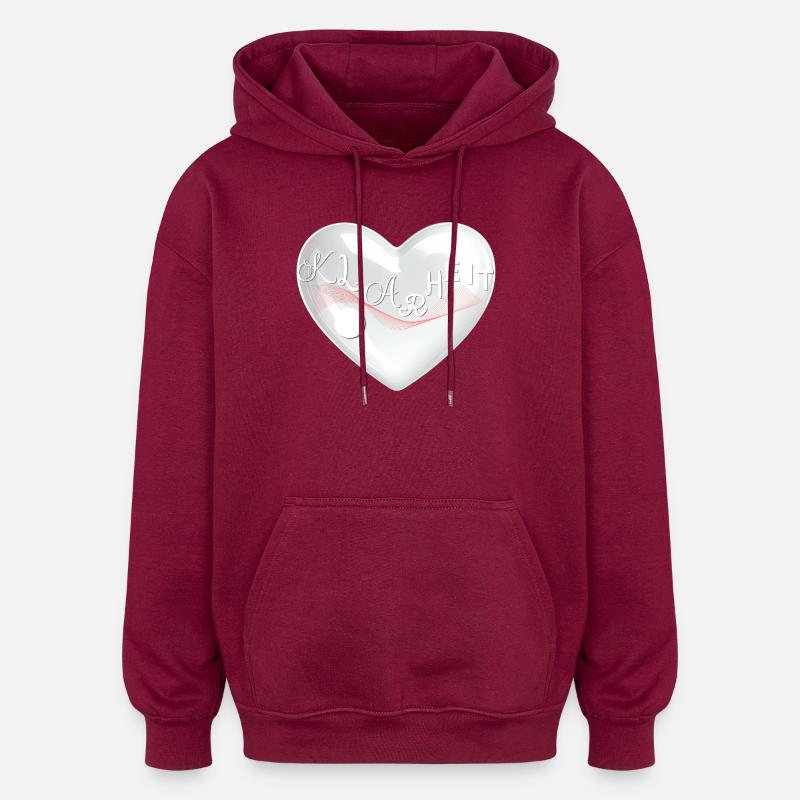 CLARTÉ – Regarder vers l’intérieur - Sweat à capuche oversize unisexe - bordeaux