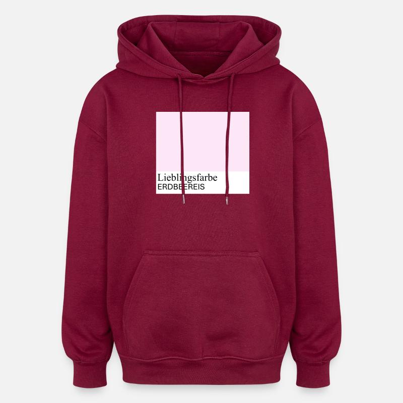 Erdbeereis - Oversized Unisex Hoodie - Burgunderrot