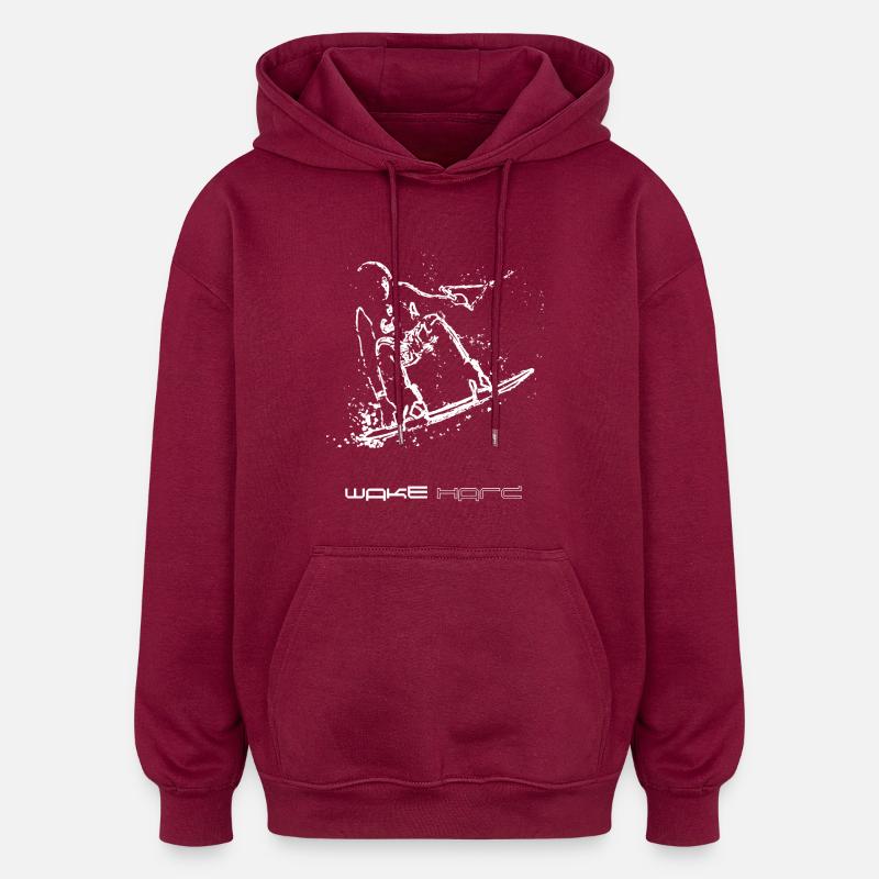 planchiste - Sweat à capuche oversize unisexe - bordeaux