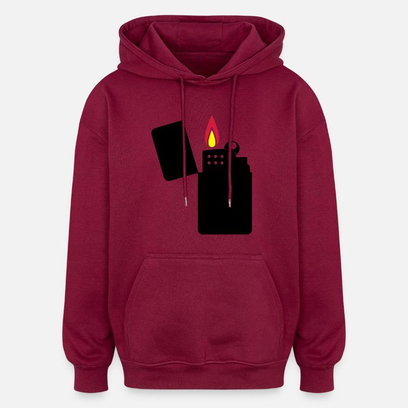 feuerzeug_02 - Sweat à capuche oversize unisexe - bordeaux