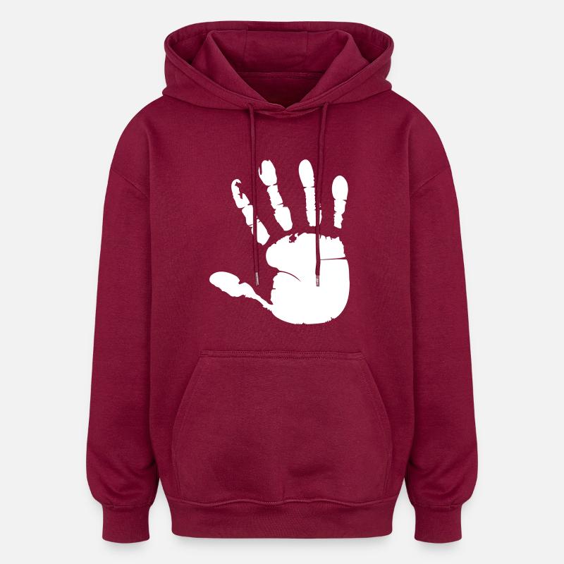 Empreinte - Sweat à capuche oversize unisexe - bordeaux