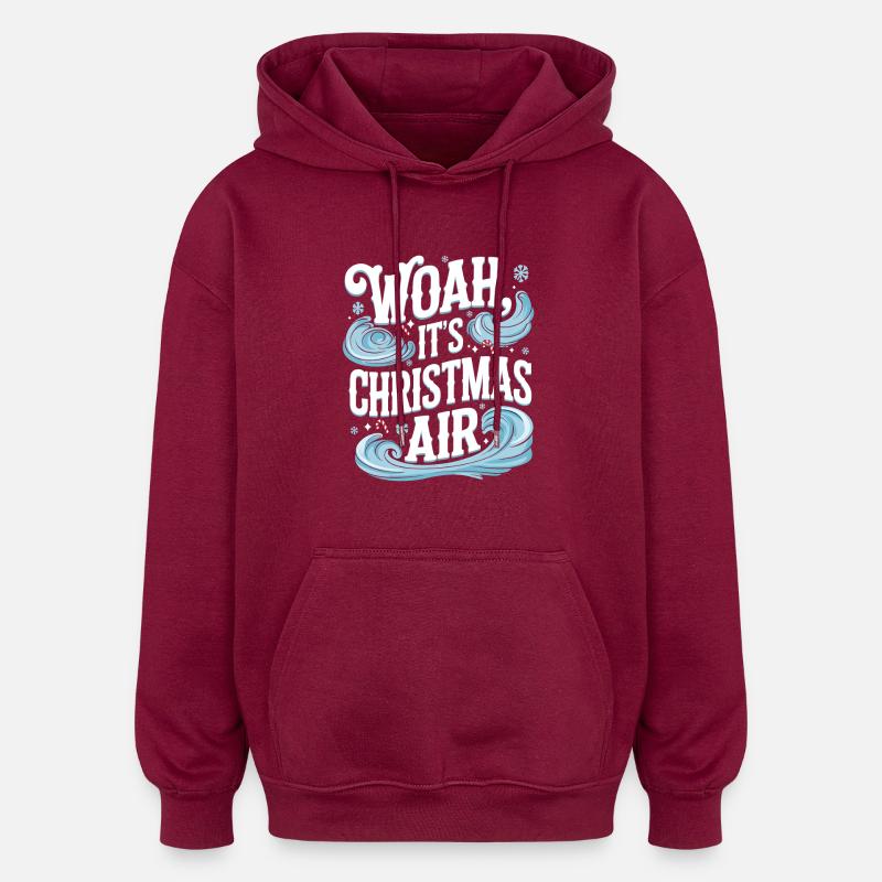 Noël Noël - Sweat à capuche oversize unisexe - bordeaux
