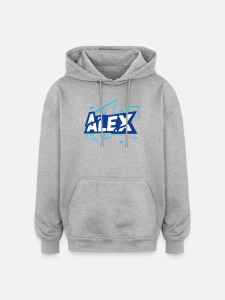 Alex - Oversized Unisex Hoodie - burgundy