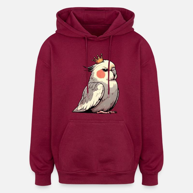 Calopsitte Calopsitte Calopsitte Oiseau calopsitte - Sweat à capuche oversize unisexe - bordeaux