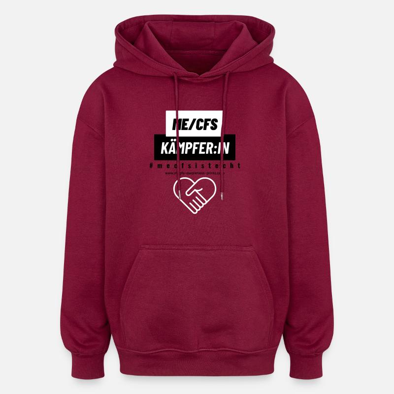 CHASSEUR 💪 ME/CFS - Sweat à capuche oversize unisexe - bordeaux