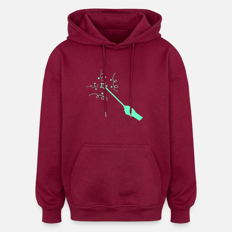 zauberstab - Oversized Unisex Hoodie - Burgunderrot