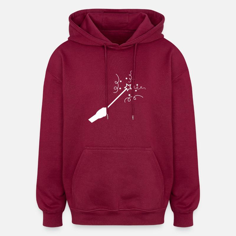 Wand - Oversized Unisex Hoodie - burgundy