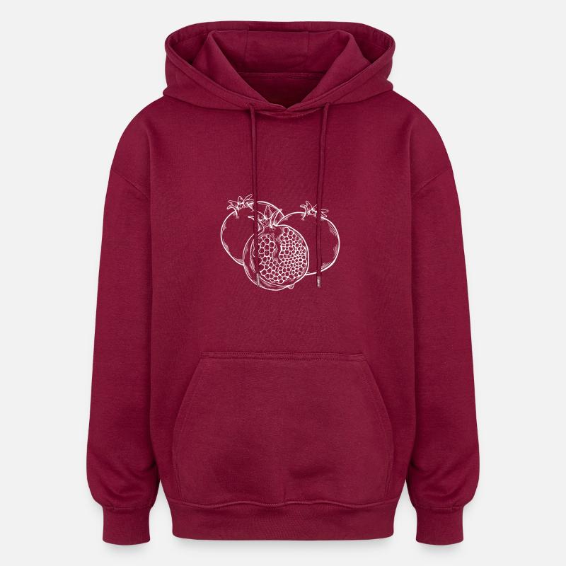 Pomegranate Fruit Fruit Fruit - Oversized Unisex Hoodie - burgundy