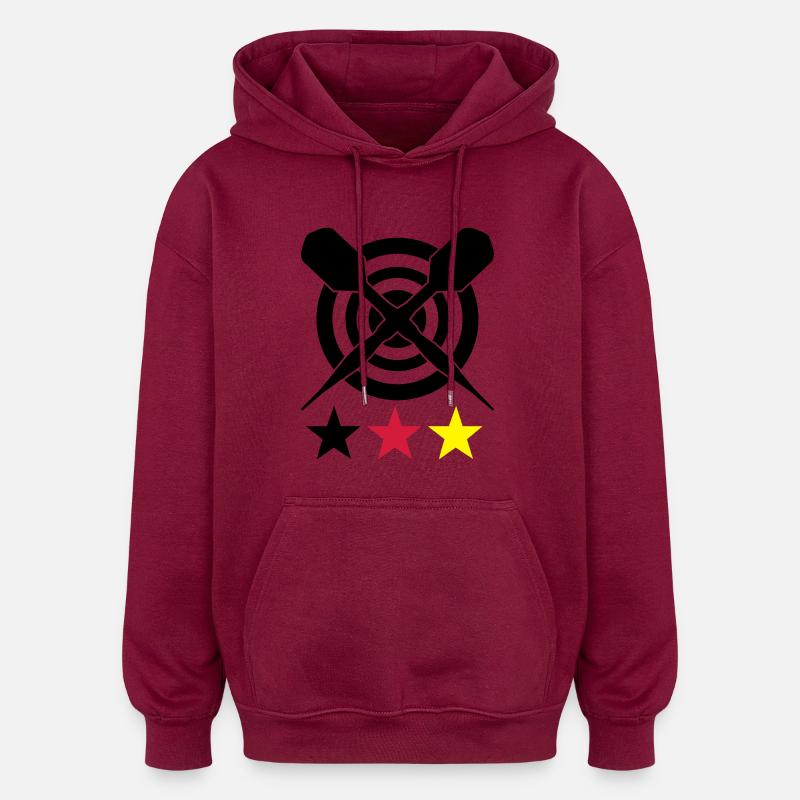Fléchettes Allemagne - Sweat à capuche oversize unisexe - bordeaux