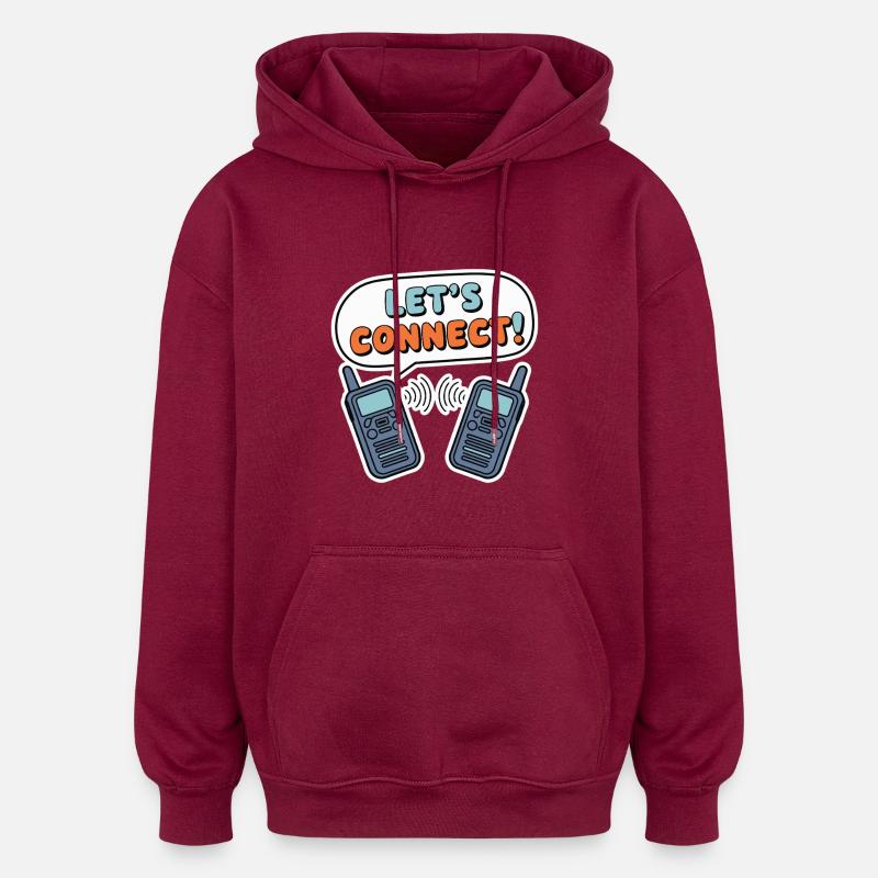 TALKIES-WALKIES - Sweat à capuche oversize unisexe - bordeaux