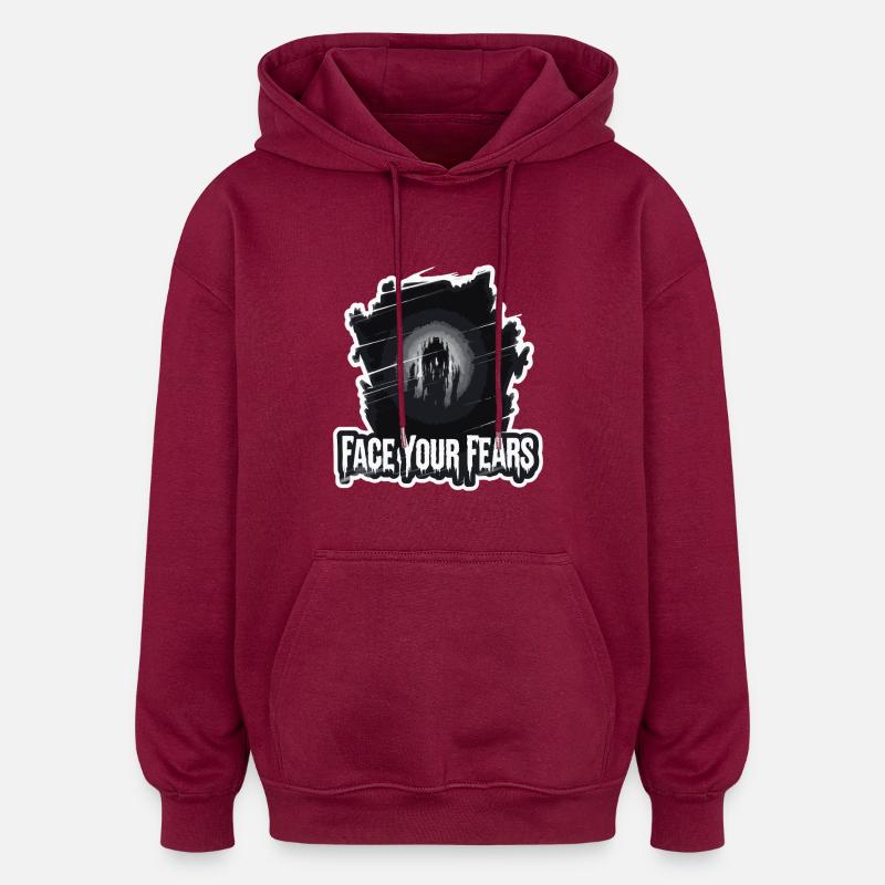 VOS PIRES CRAINTES - Sweat à capuche oversize unisexe - bordeaux