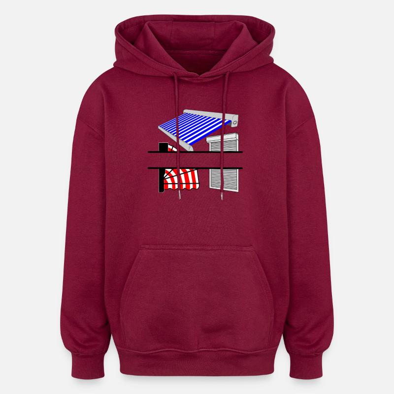 Faisceau de protection solaire - Sweat à capuche oversize unisexe - bordeaux