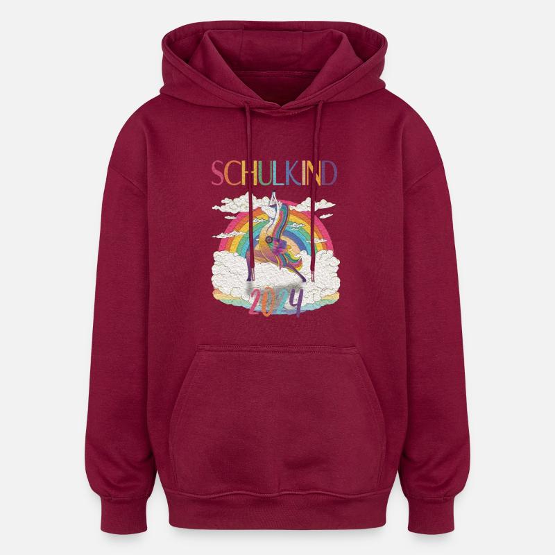 Écolier 2024 - Niveau supérieur - Sweat à capuche oversize unisexe - bordeaux