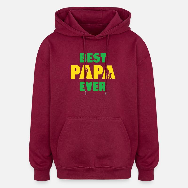 Bester Papa aller Zeiten - Oversized Unisex Hoodie - Burgunderrot
