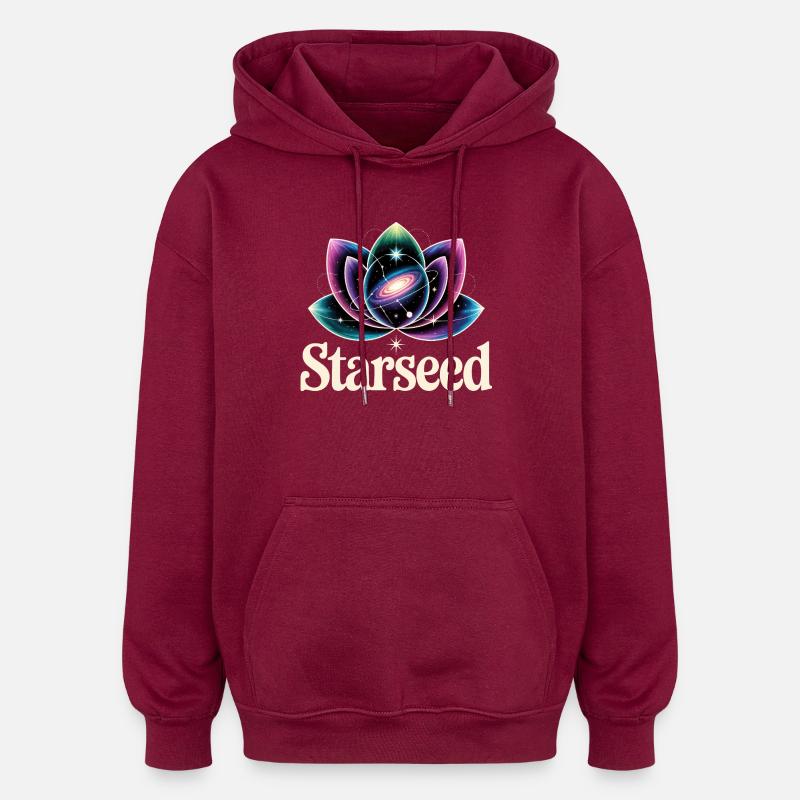 Sternensaat - Oversized Unisex Hoodie - Burgunderrot