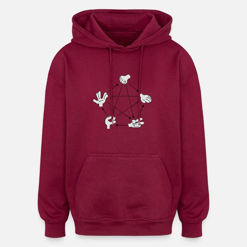 Lizard Spock - Oversized Unisex Hoodie - burgundy