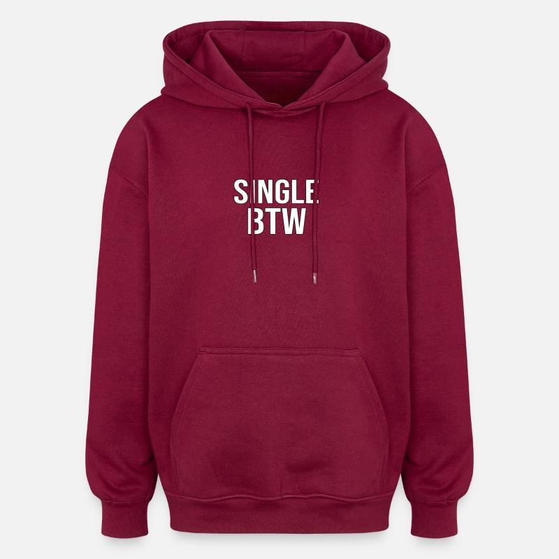 Simple BTW Bold Monochrome - Sweat à capuche oversize unisexe - bordeaux