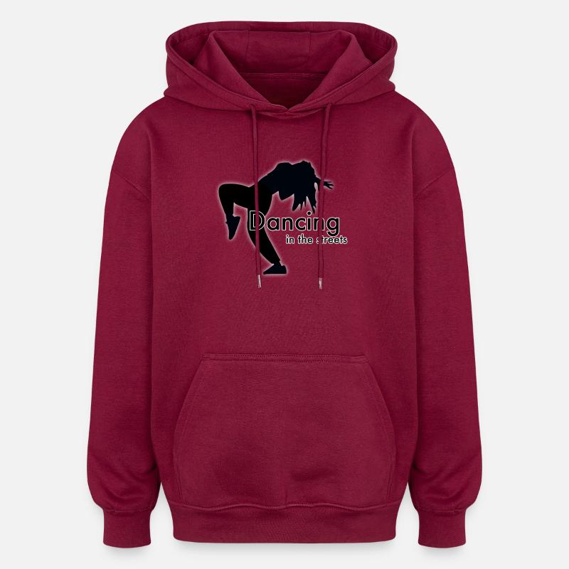 Danser dans les rues - Sweat à capuche oversize unisexe - bordeaux