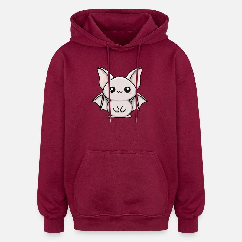 pipistrello - Felpa con cappuccio unisex oversize - rosso borgogna
