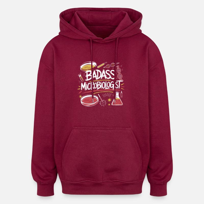 La science avec passion - Sweat à capuche oversize unisexe - bordeaux