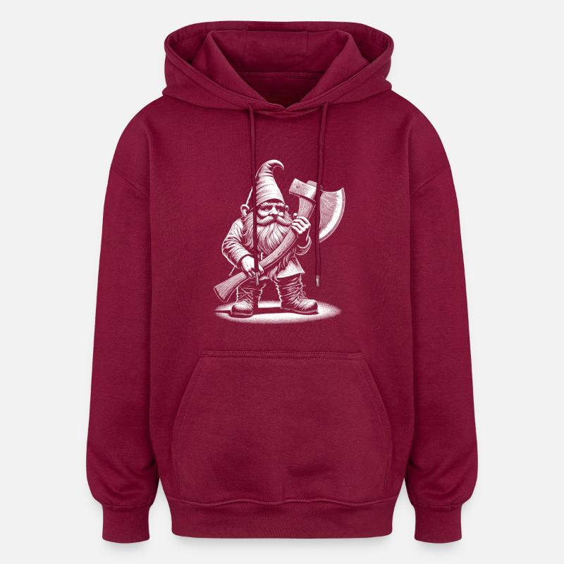 Bûcheron - Sweat à capuche oversize unisexe - bordeaux