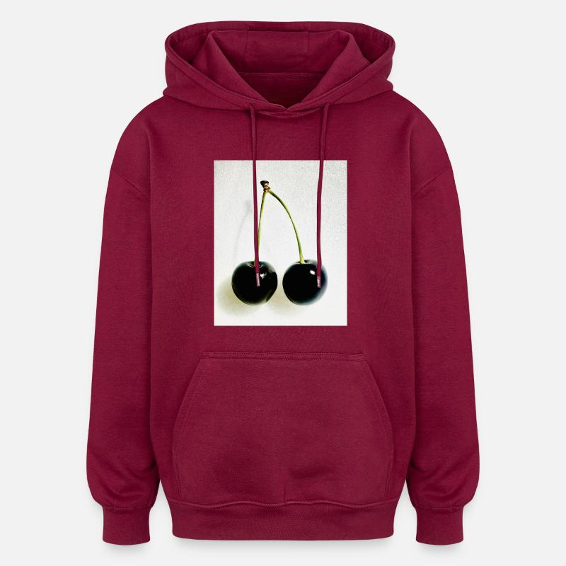 Cerise - Sweat à capuche oversize unisexe - bordeaux