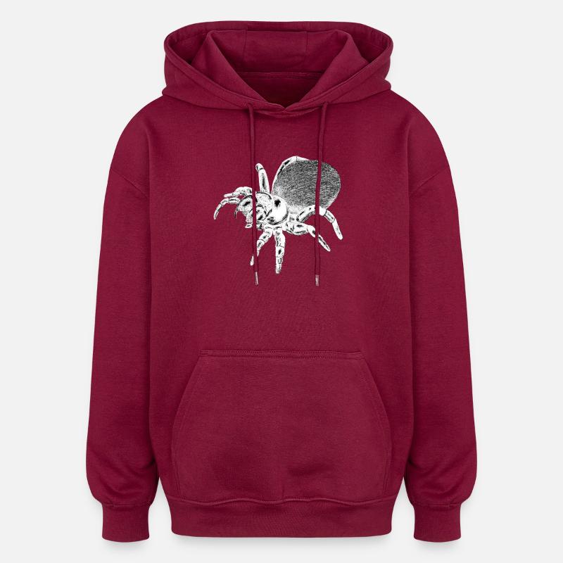 Spinne - Insekt - Oversized Unisex Hoodie - Burgunderrot