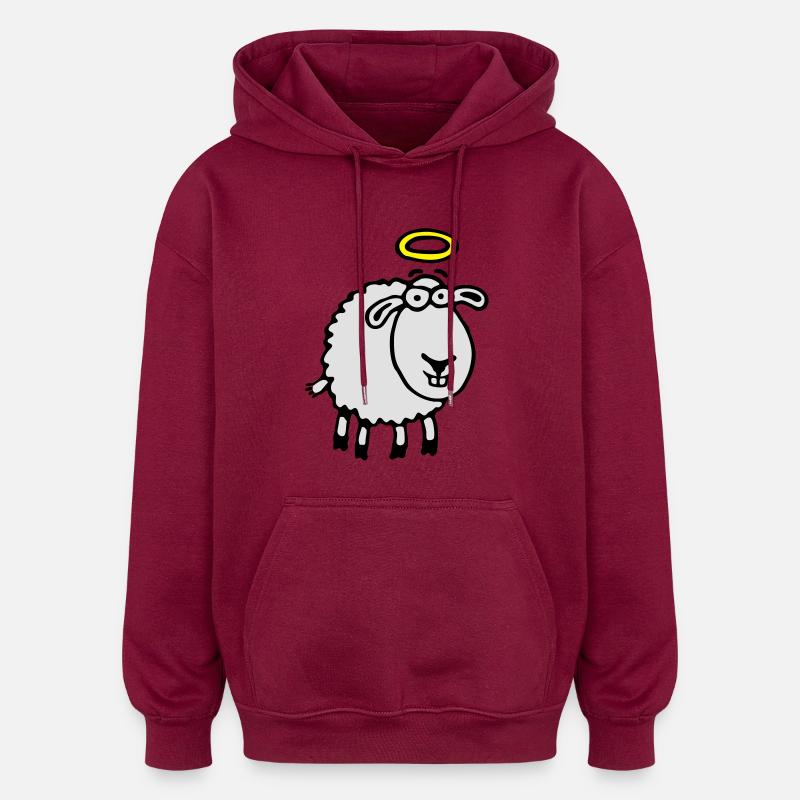 unschuldslamm_042012_e_3c - Oversized Unisex Hoodie - burgundy
