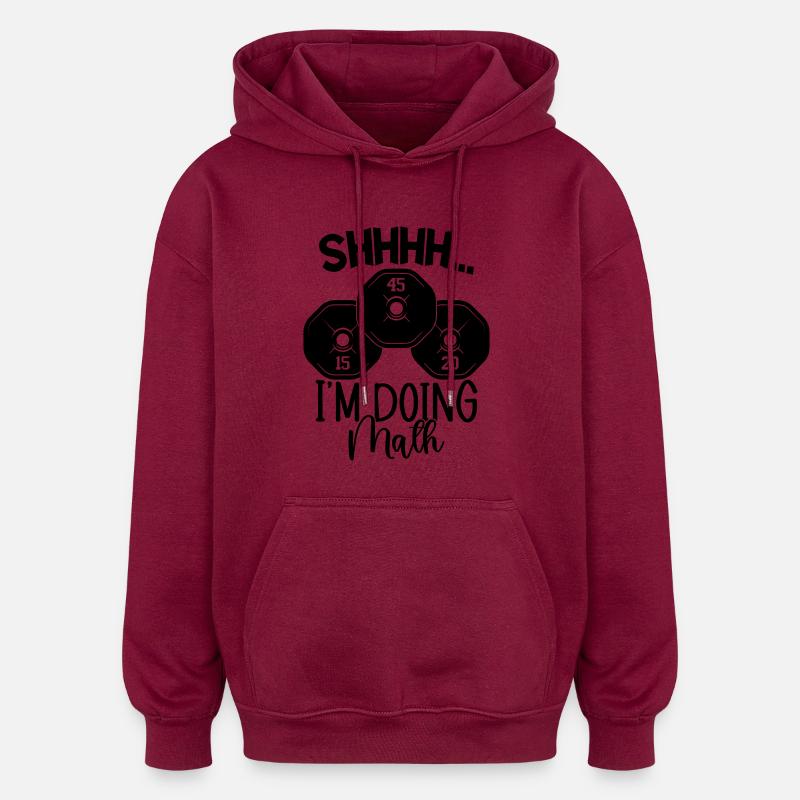 Math - Oversized Unisex Hoodie - Burgunderrot