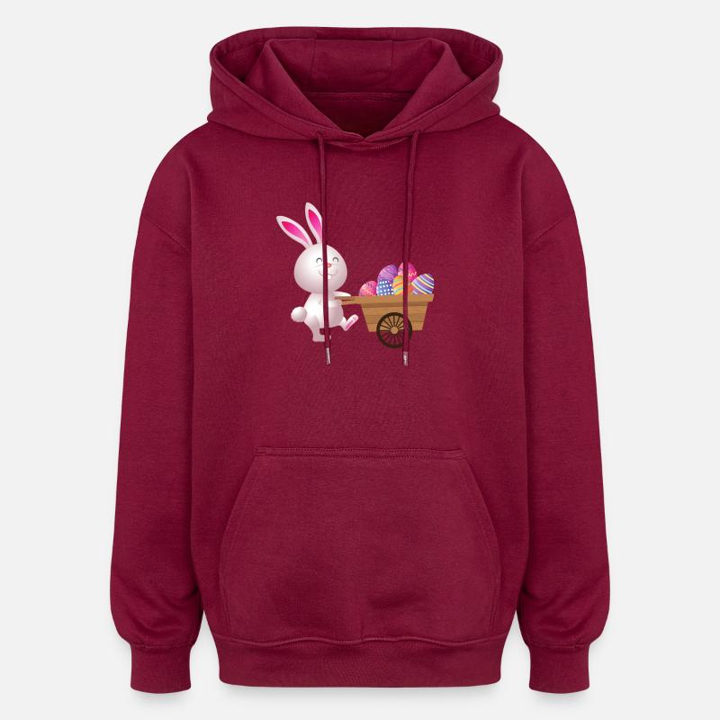Easter, Easter, Easter - Oversized Unisex Hoodie - burgundy