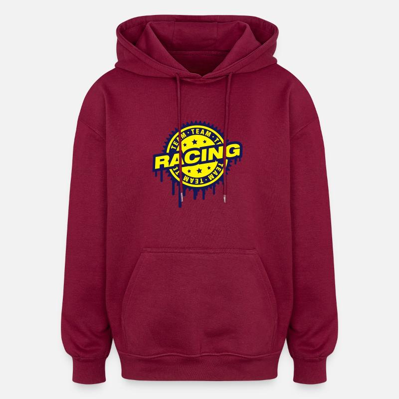 racing_team_grunge_ty2 - Sweat à capuche oversize unisexe - bordeaux